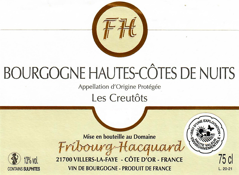 Bourgogne Hautes-Côtes de Nuits - Les Creutôts